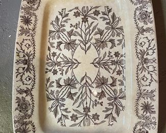 T & R Boote brown & white transfer ware