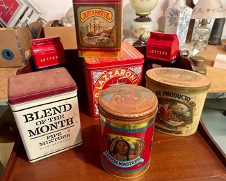 Vtg tin cans