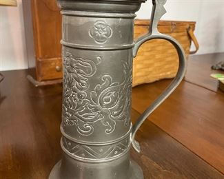Vtg pewter stein