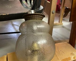 Antique hall hanging light fixture