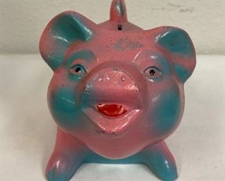 RC6242 Cast Iron Blue and Pink Piggy Bank https://www.ebay.com/str/agesagoestatesales