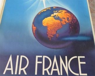 1947 Air France Covers The World Poster