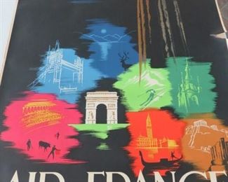 1948 Air France Travel Poster For Europe by Edmond Maurus