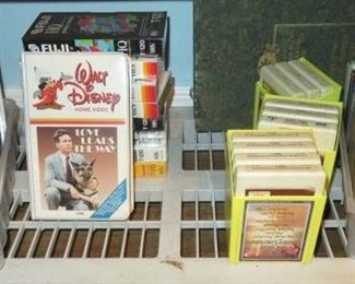 DVD's, 8 Track Tapes