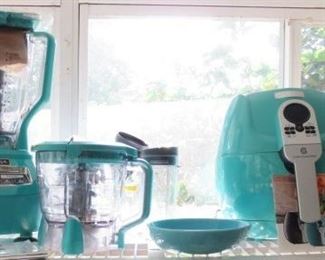 New Teal Turquoise Ninja Blender, Air Fryer