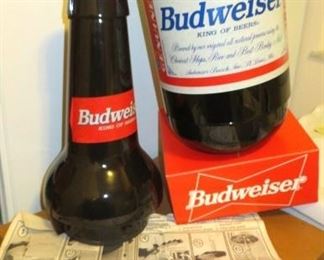 Large Shaking Budweiser Display Bottle