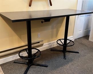 Stand-up pub table. 72" by 30" by 42" high
