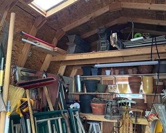 Pegboard storage. Skylight. 