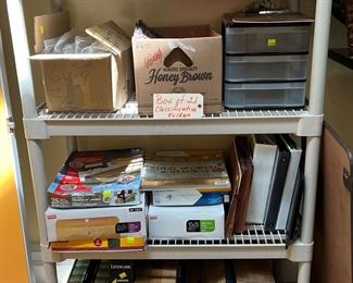 Boxes of new office supplies