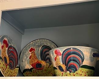 Italian pottery by Sara. Party-size serving pieces