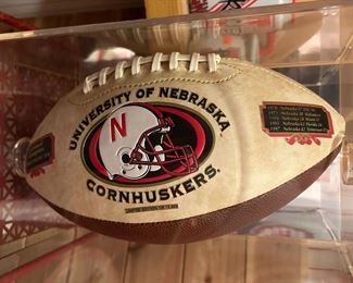 Husker Football Signed by Mike Rozier and Johnny Rodgers