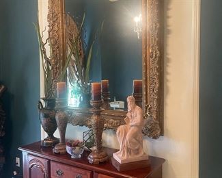 This mirror is huge! Beautiful and ornate