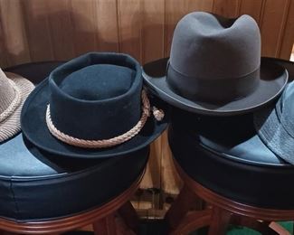 vintage Fedora's  The dark tan one is a Royal Stetson