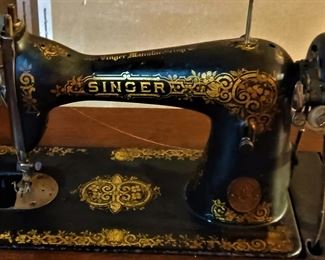 Antique Singer in the cabinet