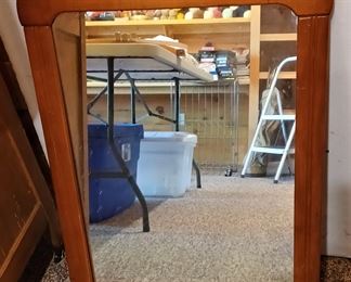 retro mirror in the craft room
