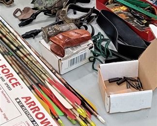 Everything for bow hunting. Arrows, tips, trigers quiver and more