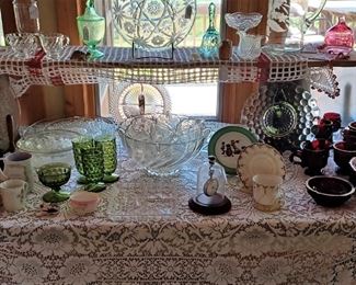 The china and glassware table