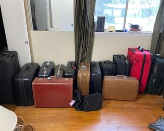 Variety of suitcases