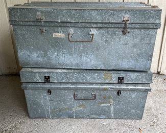 Large metal chests