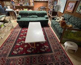 Rug in the picture is 7 1/2 x 11. 