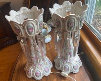 Pair porcelain lights