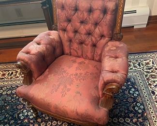 Eastlake upholstered easy chair (3)