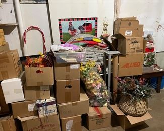 Items in garage that will be dig through boxes