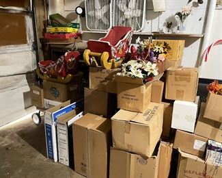 Items in garage that will be dig through boxes