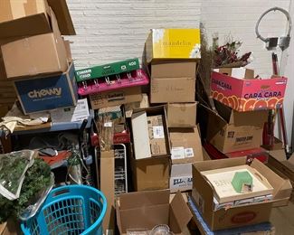 Items in garage that will be dig through boxes
