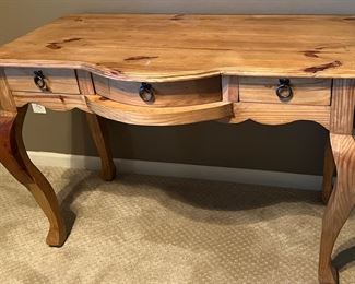 Rustic Knotty Pine Desk w 3 Drawers