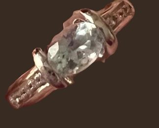 14k Aquamarine Ring