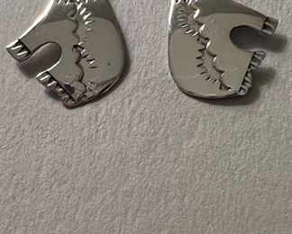Sterling Bear Post Earrings