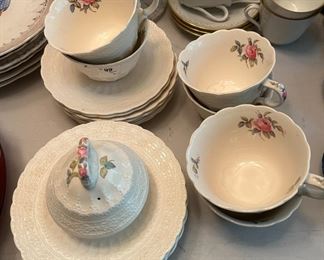 Spode "Billingsley Rose".  I hope the person who bought the majority last sale see this and come back for more bread plates, cups/saucers & the lid to the coffee pot!!