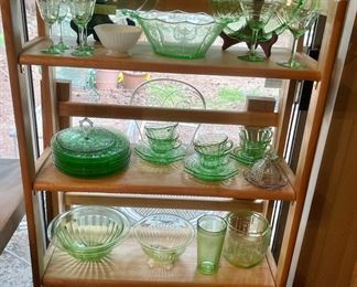 All new green depression glass