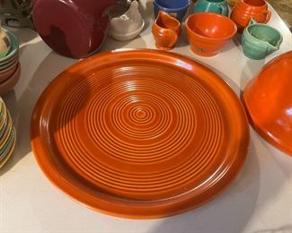 Pacific Pottery 16" orange hostess "Target" platter