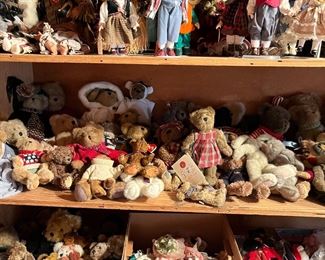 Lots of collector dolls and bears