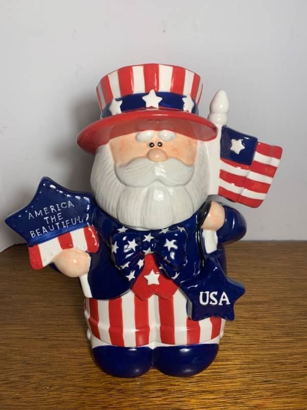 America The Beautiful Uncle Sam Cookie Jar