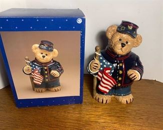 Boyds Home Collection Civil War Bear Cookie Jar
