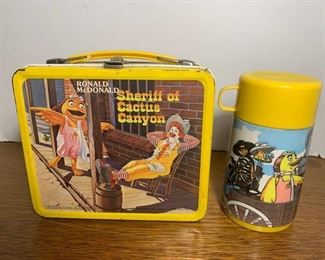 Vintage Aladdin McDonalds Lunchbox With Thermos