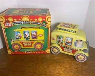 IGA Circus Daze Cookie Jar - Clown Taxi