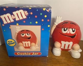 Red M&Ms Cookie Jar