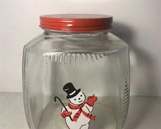 Glass Candy Jar With Frosty