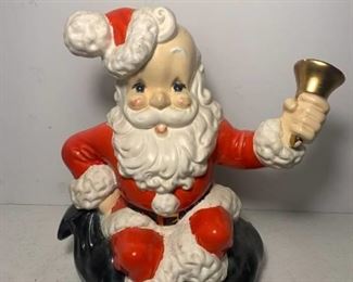 Vintage Ceramic Musical Santa