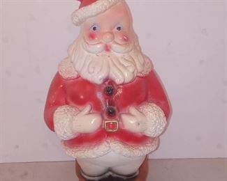 Old School Ceramic Santa With The Bag Coin Bank