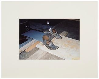 85
Peter Fischli (B. 1952) And David Weiss (B. 1946)
Untitled ("The Way Things Go"), 1985-1987
Chromogenic print on paper
Edition: 4/12
Signed and numbered in ink verso: F. + W.; titled and dated on a label affixed verso
Image/Sheet: 9.75" H x 13.875" W
Estimate: $6,000 - $8,000