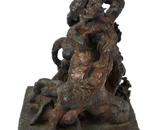 117
Jacques Lipchitz
1891-1973
"Melancholia," 1971
Patinated bronze
Edition: 0/0 (Artist's Proof)
Signed and numbered to base: J. Lipchitz; further marked for the artist's foundry: Fonderia Luigi Tomassi, Pietrasanta
15.75" H x 13.25" W x 15.5" D
Estimate: $15,000 - $20,000