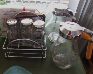 Vintage syrup containers