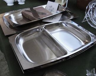 Swedish metal serving trays - very cool!