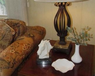 Side table with home décor