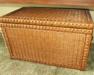 Rattan woven chest. Beautiful!